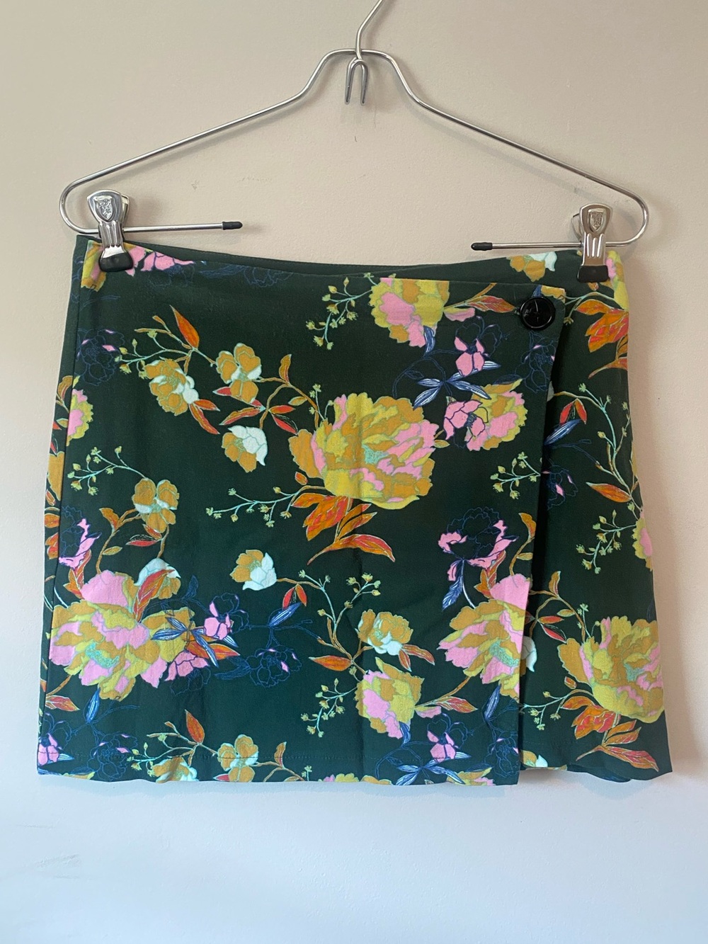 Floral Urban Outfitters Mini Wrap Skirt